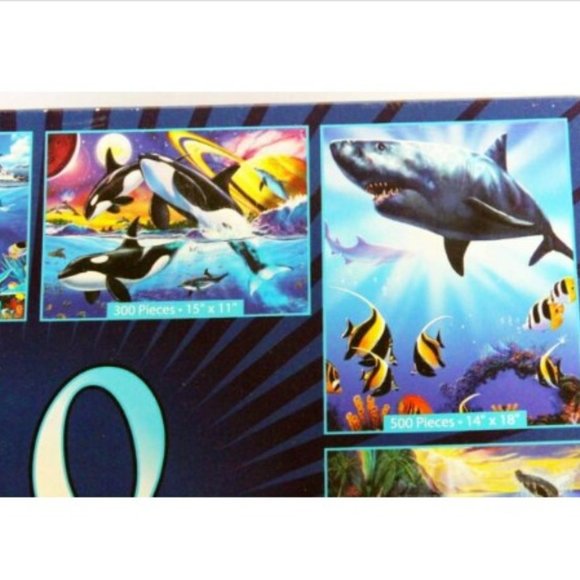 7 Ceaco Puzzles Set Seaside Ocean Beach Coral Ree - Picture 4 of 7